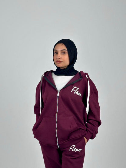 Track Suit (Burgundy)